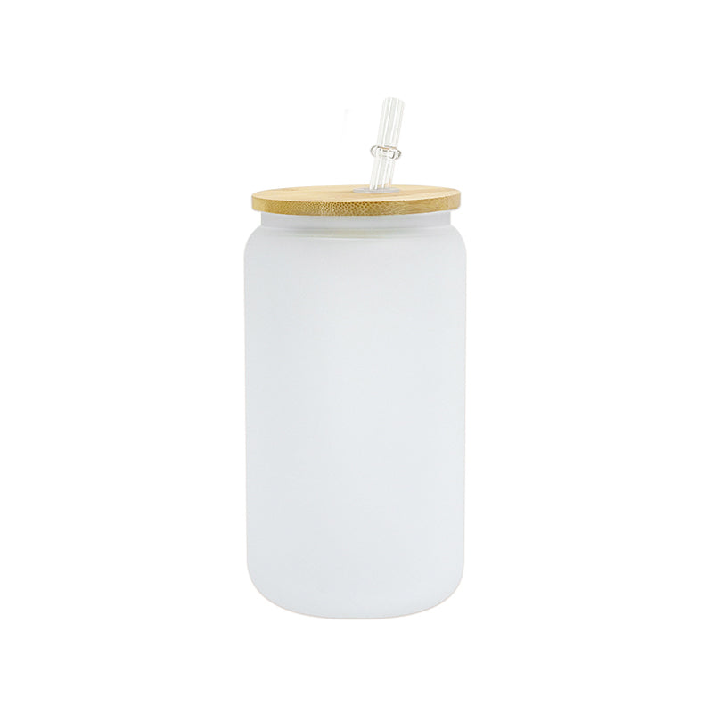 16oz Frosted Glass Can