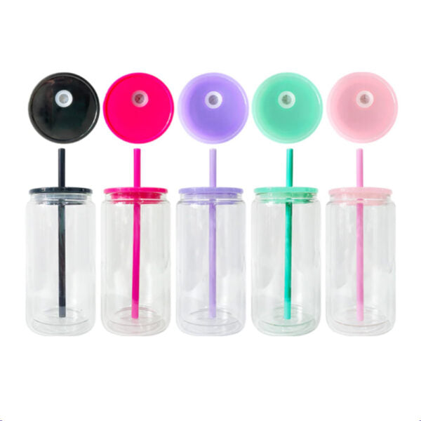 16oz Snow Globe w/ Colored Lid