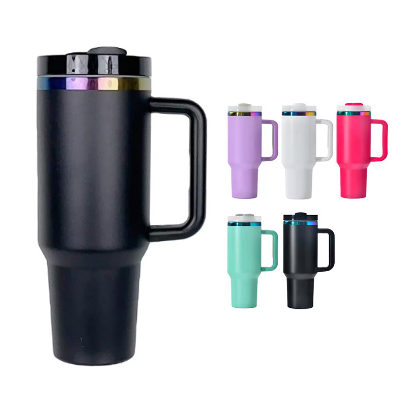 40oz Rainbow Plated Engraved