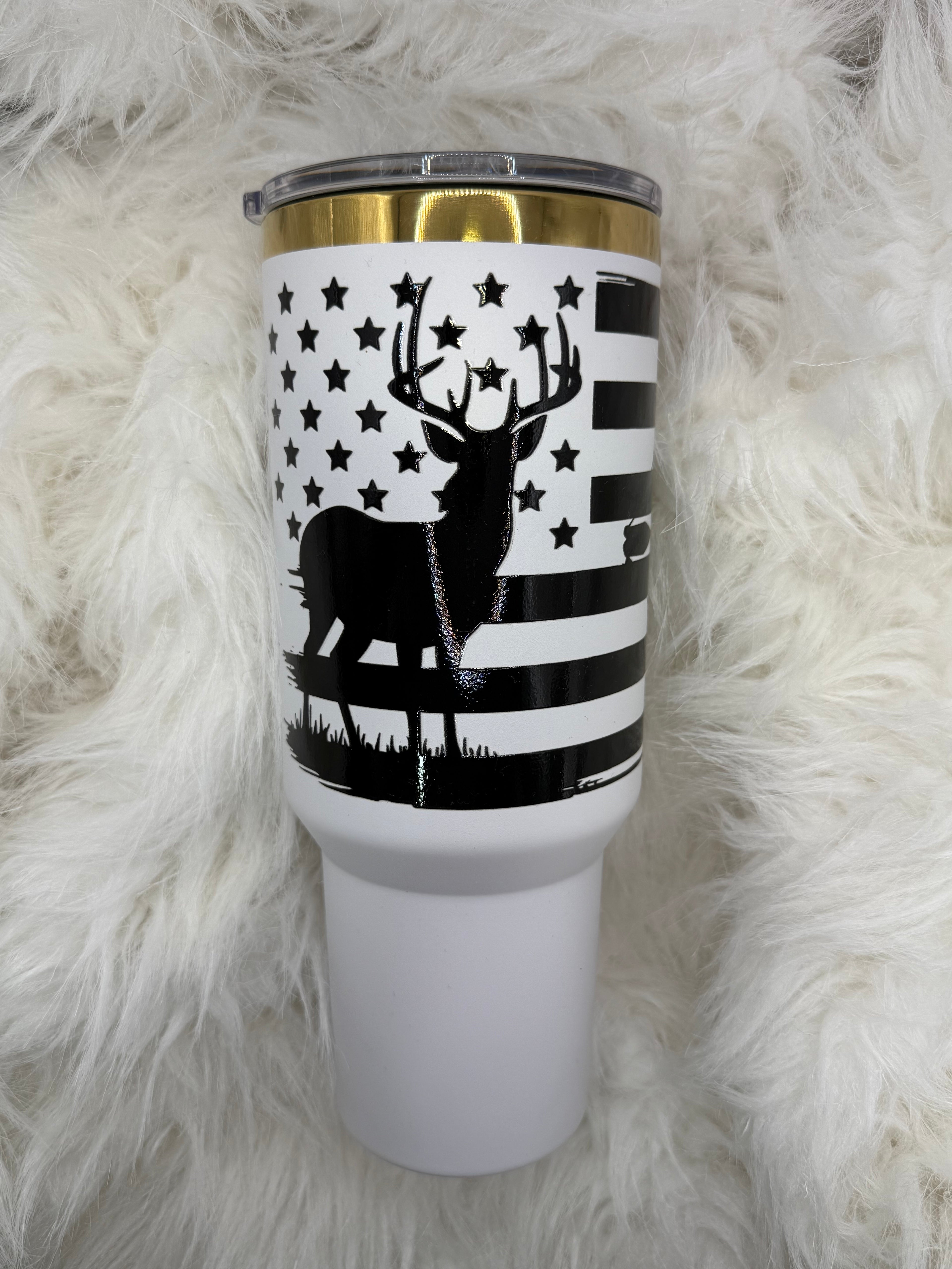 Deer with American Flag