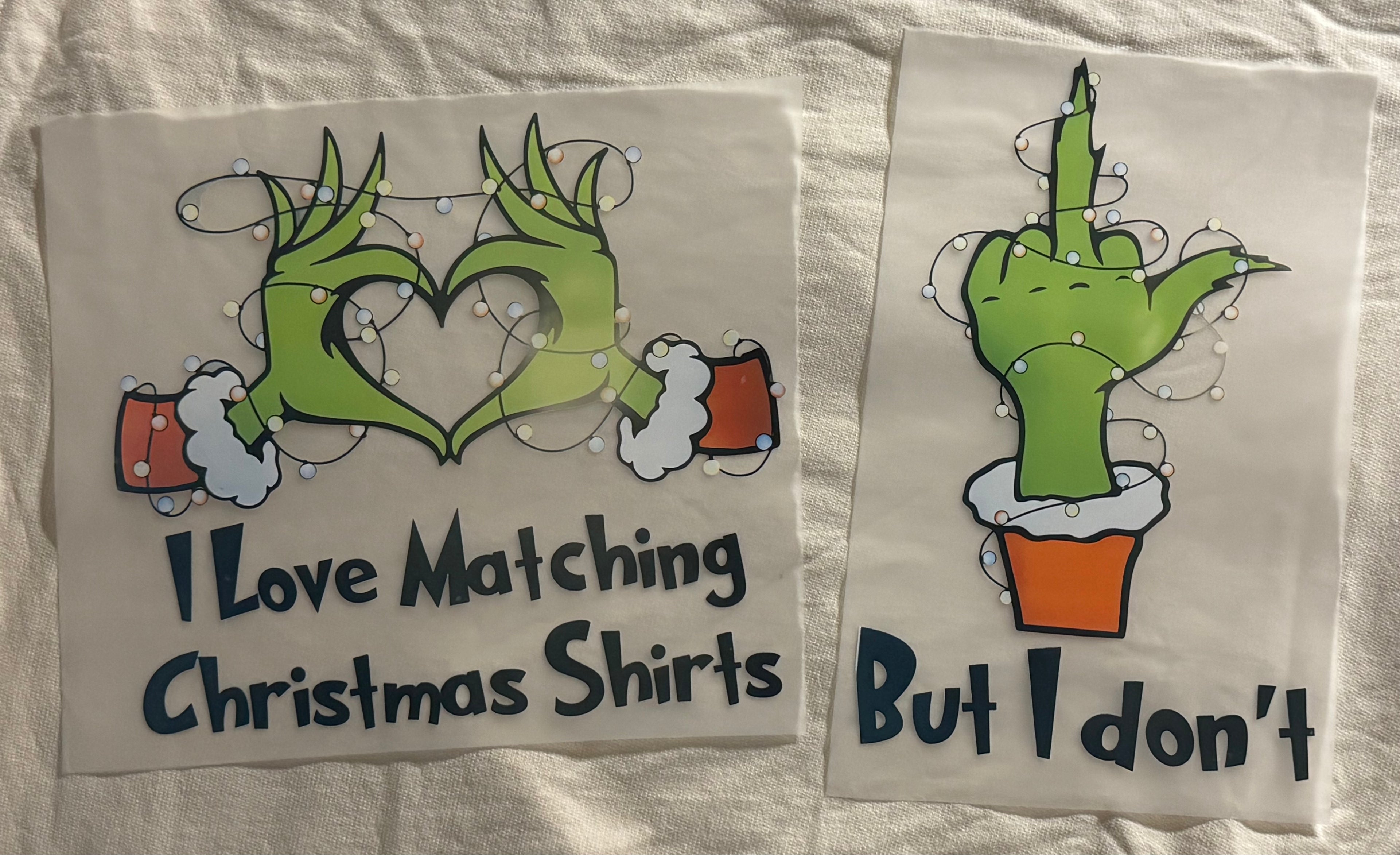 I Love Matching Christmas Shirts